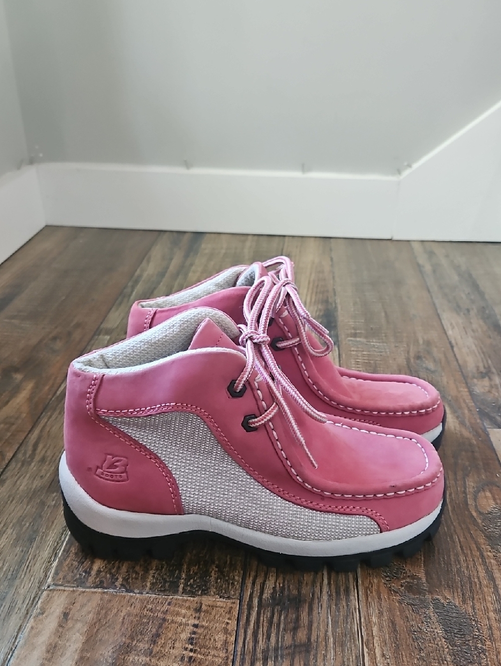 Buffalino B-‎ Boots Pink Women's Ankle Booties - Lace Up Casual NWOT